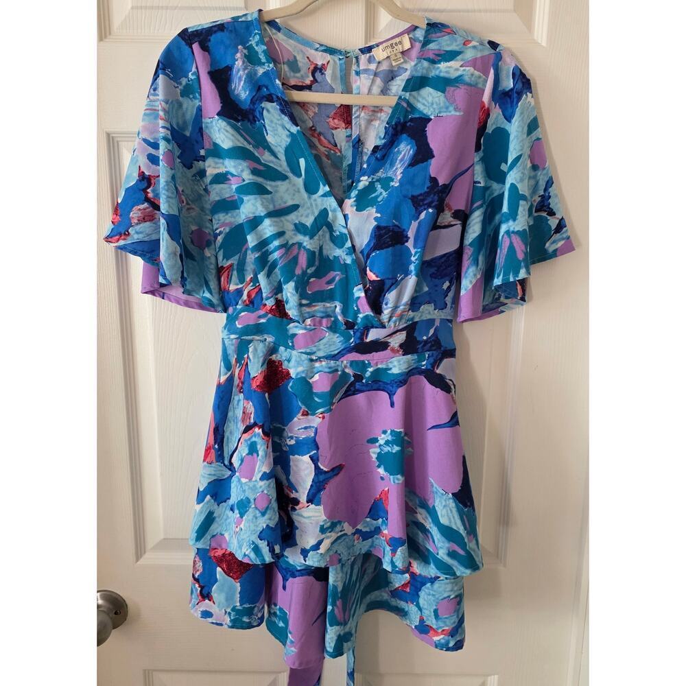 Umgee Colorful Floral Romper Size Small